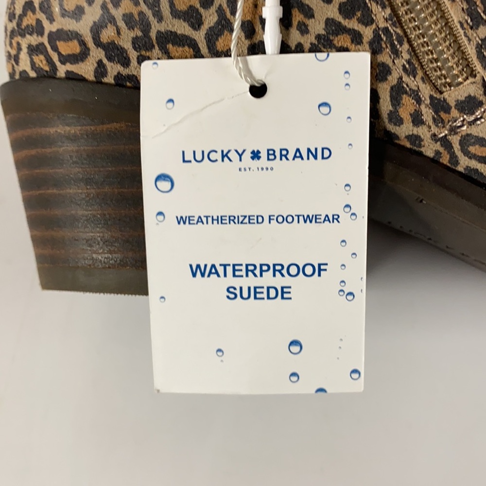 Lucky Brand Felisie Suede Leopard Fringe Booties - Picture 10 of 12